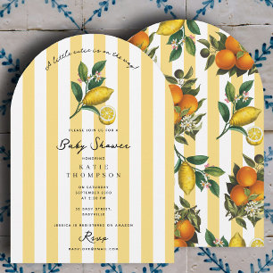 Little Cutie On the Way Citrus Baby Shower  Invitation