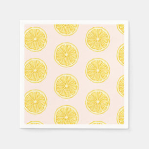 Little cutie on the way Lemon citrus baby shower Napkin