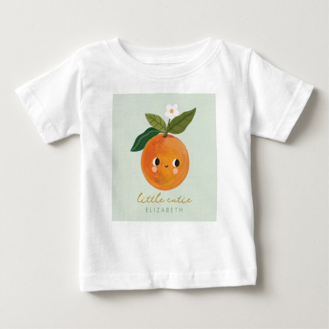 Little Cutie Orange Baby Baby T-Shirt (Front)
