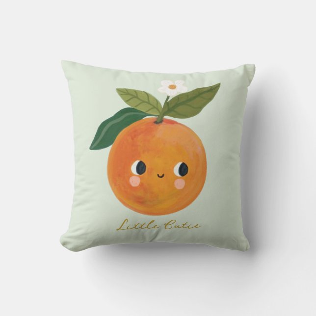Little Cutie Orange Baby Cushion (Front)