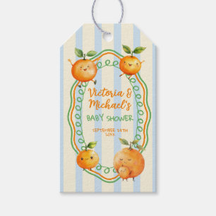 Little Cutie Orange Baby Shower Gift Tags