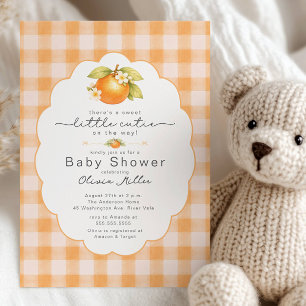 Little Cutie Orange Baby Shower Invite