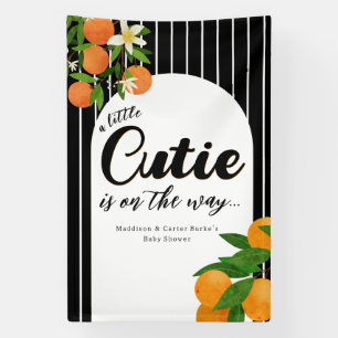 Little Cutie Orange Baby Shower - Organic Market Banner