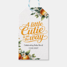 Little Cutie Orange Baby Shower Personalized