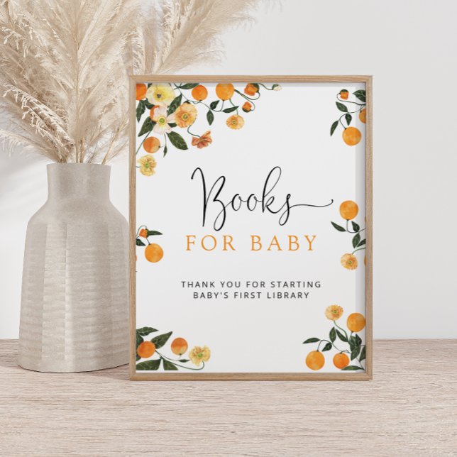Little Cutie Orange Botanical Books for Baby Sign (Creator Uploaded)