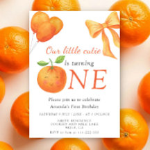Little Cutie Orange Citrus 1st Birthday