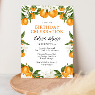 Little Cutie Orange Citrus Baby Shower Invitation