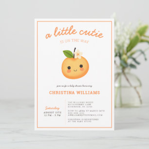 Little Cutie Orange Citrus Baby Shower Invitation