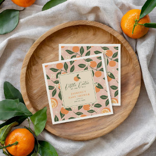 Little Cutie Orange Citrus Baby Shower Napkin