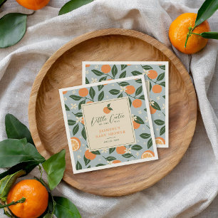 Little Cutie Orange Citrus Baby Shower Napkin