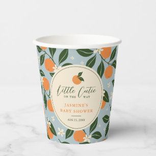 Little Cutie Orange Citrus Baby Shower Paper Cups