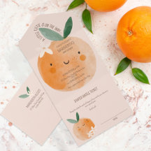 Little Cutie Orange Citrus Botanical Baby Shower