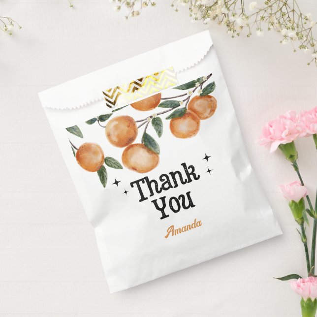 Little Cutie Orange Citrus Thank You Favour Bags (Sealed)