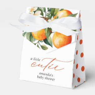 Little Cutie Orange Clementine Baby Shower Favor Favour Box