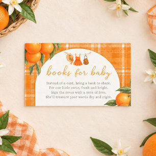 Little Cutie Orange Clothesline Books For Baby Enclosure Card