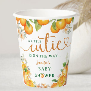 Little Cutie Orange Cutrus Baby Shower  Paper Cups