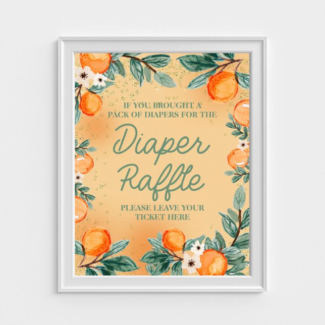 Little Cutie Orange Diaper Raffle  Poster (Creator Uploaded)