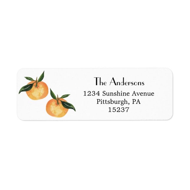 Little Cutie Orange Return Address (Front)