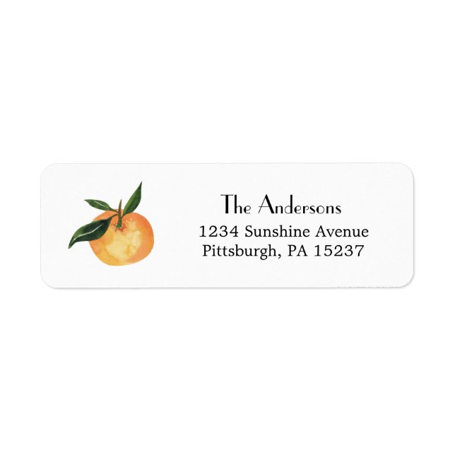 Little Cutie Orange Return Address (Front)