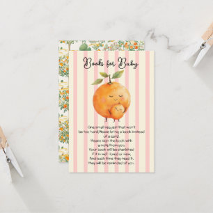 Little Cutie Oranges Baby Shower Books for Baby Invitation