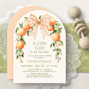 Little Cutie Oranges Baby Shower Invitation