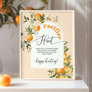 Little cutie Pacifier hunt baby shower game Poster