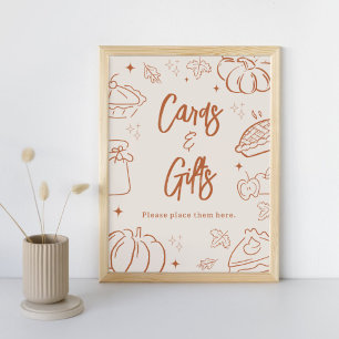 Little Cutie Pie Baby Shower Cards and Gifts Sign