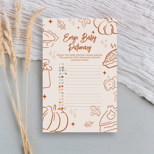 Little Cutie Pie Baby Shower Emoji Pictionary Game (Little Cutie Pie Baby Shower Emoji Pictionary Game)