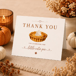Little Cutie Pie Baby Shower Folded Thank You Card