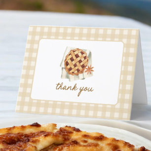 Little Cutie Pie Baby Shower Folded Thank You Card