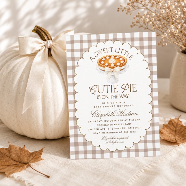 Little Cutie Pie Baby Shower Invitation (A Little Cutie Pie Baby Shower Invitation)