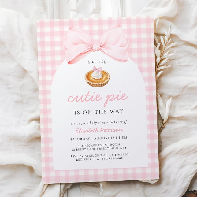 Little Cutie Pie Baby Shower Invitation (Creator Uploaded)