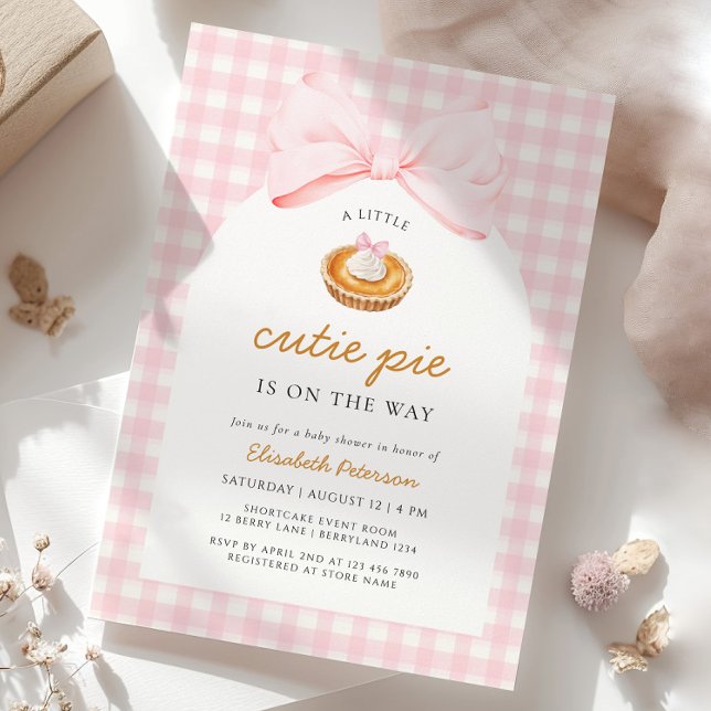 Little Cutie Pie Baby Shower Invitation (Creator Uploaded)