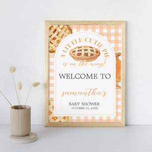 Little Cutie Pie Baby Shower Welcome Sign