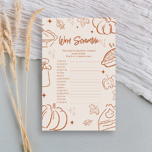 Little Cutie Pie Baby Shower Word Scrabble Game