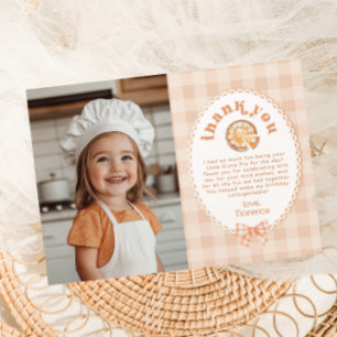 Little Cutie Pie Birthday Photo Thank you card