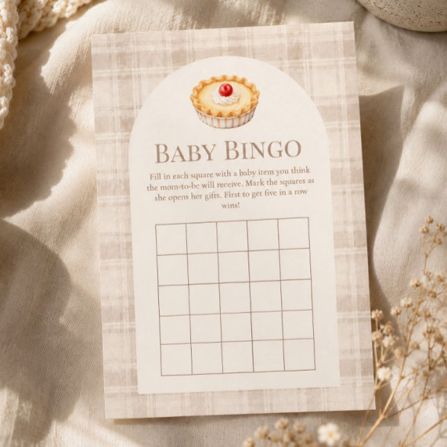 Little Cutie Pie Cherry Gingham Fall Baby Bingo  (Creator Uploaded)