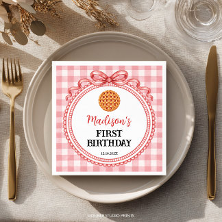 Little Cutie Pie Coquette Birthday Party Napkin