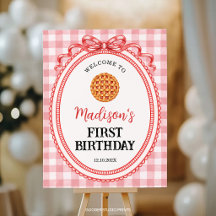 Little Cutie Pie Coquette Birthday Welcome Sign
