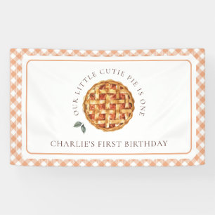 Little Cutie Pie Fall 1st Birthday Banner