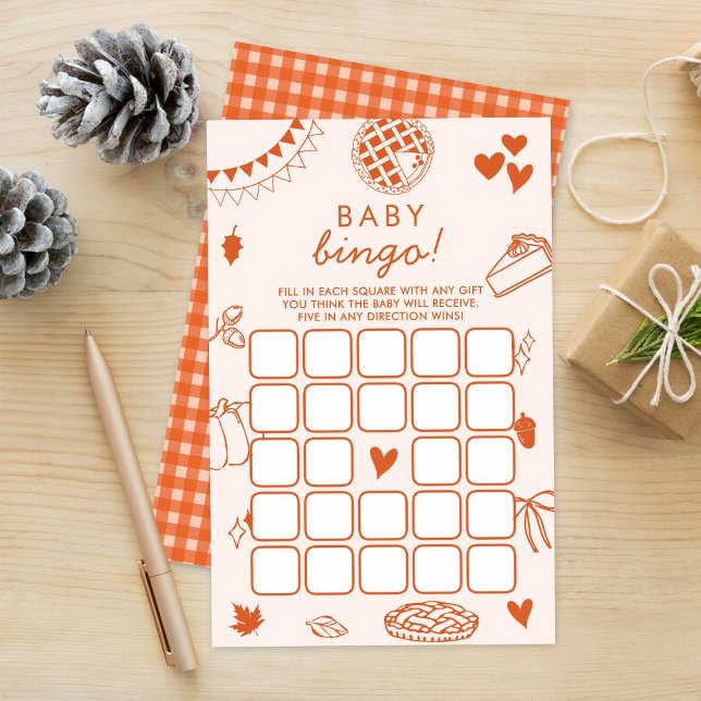 Little Cutie Pie Fall Baby Shower Bingo Game (Creator Uploaded)