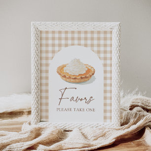 Little Cutie Pie Fall Baby Shower Favors Sign