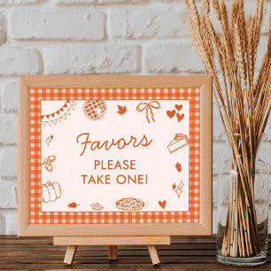 Little Cutie Pie! Fall Baby Shower Favour Sign
