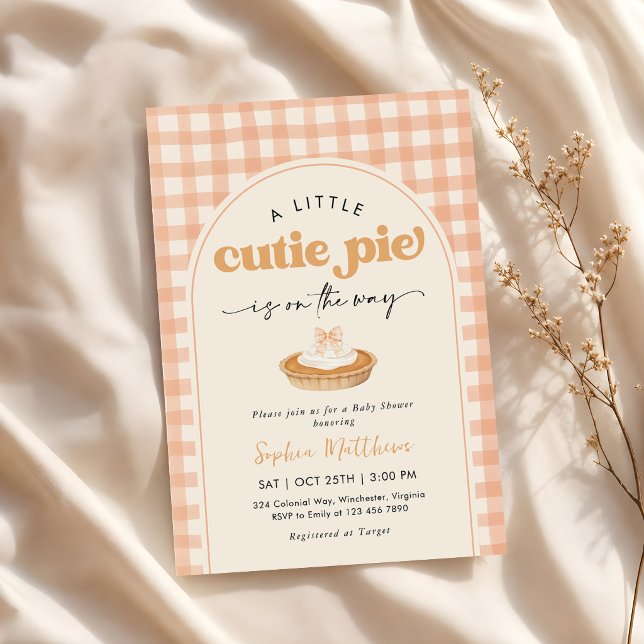 Little Cutie Pie Fall Baby Shower Invitation (Creator Uploaded)