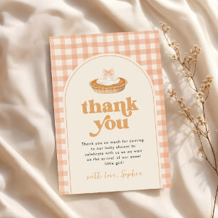 Little Cutie Pie Fall Baby Shower Thank You Card