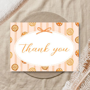 Little Cutie Pie Fall Baby Shower Thank You Card