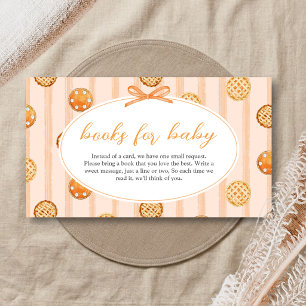 Little Cutie Pie Fall BabyShower Books for Baby Enclosure Card
