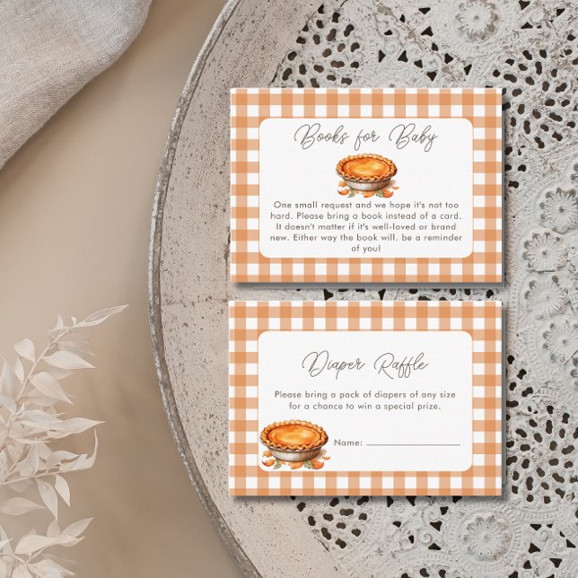 Little Cutie Pie Fall Pumpkin Books for Baby  Enclosure Card (Little Cutie Pie Baby Shower Enclosure Cards )