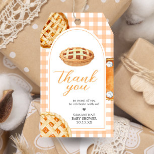 Little Cutie Pie Gingham Baby Shower Favor Tags