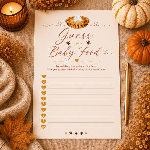 Little Cutie Pie Guess the Baby Food Game Flyer